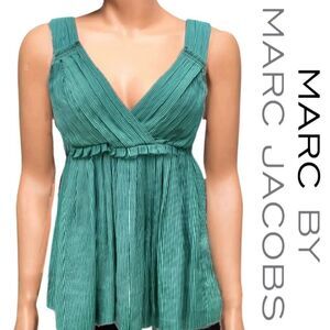 Marc by Marc Jacobs Contrast Pinstripe Sleeveless Blouse
